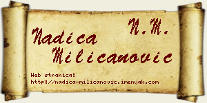 Nadica Milicanović vizit kartica